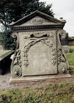 Detail of headstone.