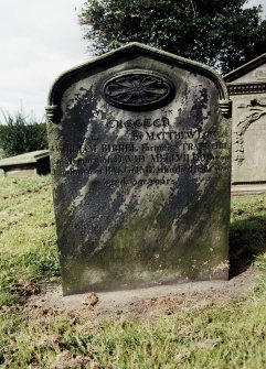 Detail of headstone.