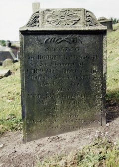 Detail of headstone.