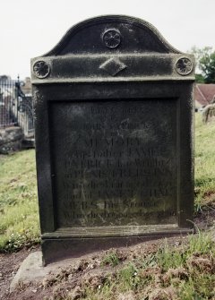 Detail of headstone.