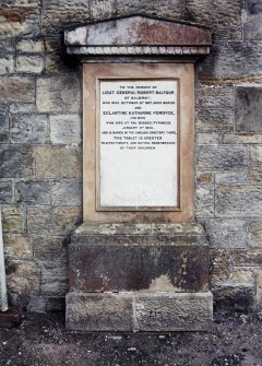 Detail of mural monument.