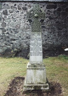 Detail of memorial cross.