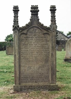 Detail of headstone.