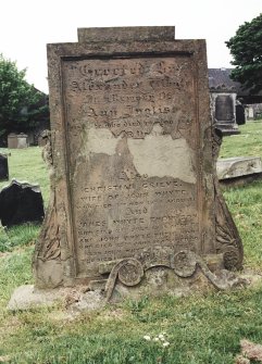 Detail of headstone.