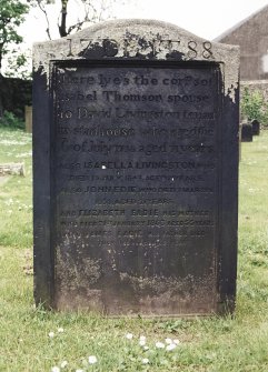 Detail of headstone.