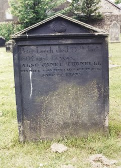 Detail of headstone.