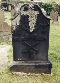 Detail of headstone.