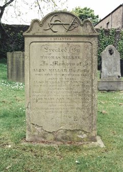 Detail of headstone.