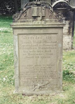 Detail of headstone.