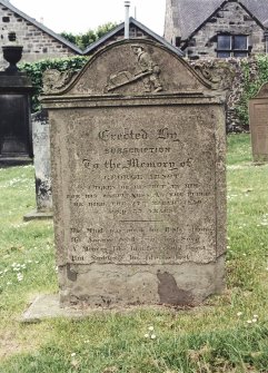 Detail of headstone.