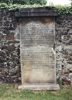 Detail of mural monument.