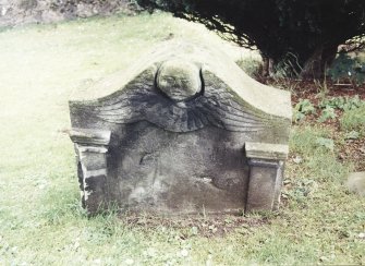 Detail of headstone.