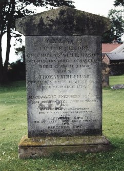 Detail of headstone.