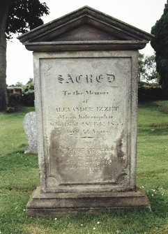 Detail of headstone.