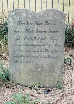 Detail of headstone.