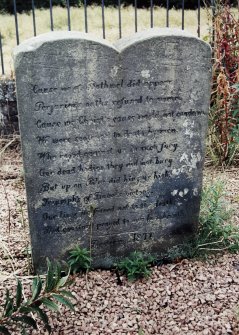 Detail of headstone.