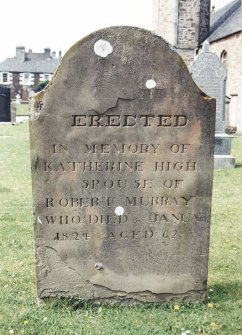 Detail of headstone.