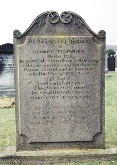 Detail of headstone.