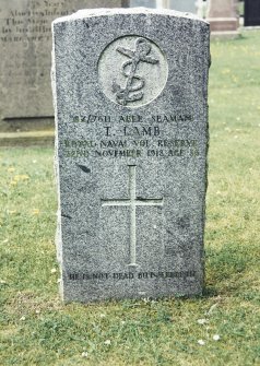 Detail of headstone.