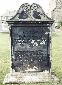 Detail of headstone.