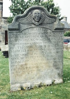 Detail of headstone.