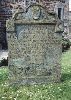 Detail of headstone.