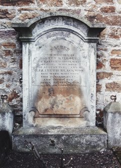 Detail of headstone.