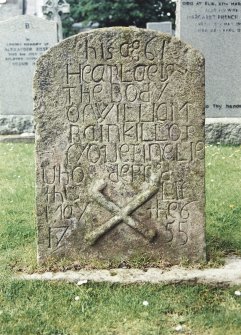 Detail of headstone.