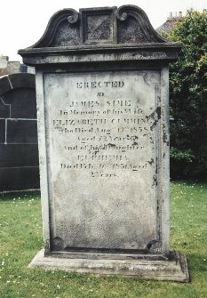 Detail of headstone.