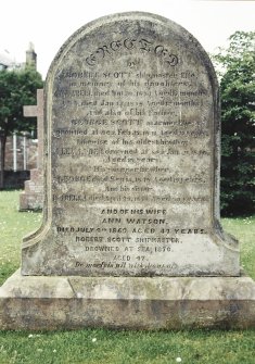 Detail of headstone.