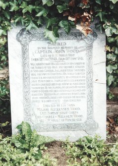 Detail of headstone.