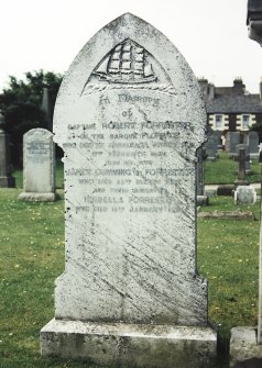 Detail of headstone.