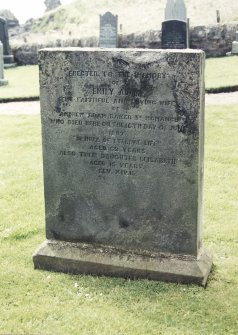 Detail of headstone.