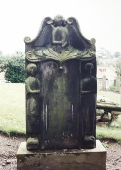 Detail of headstone.