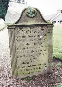 Detail of headstone.