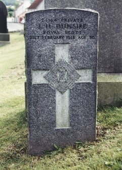 Detail of headstone.