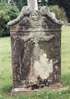 View of headstone.