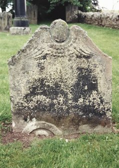 View of headstone.