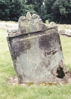 View of headstone.