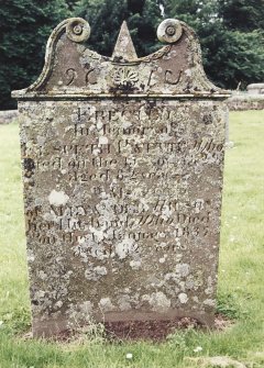 View of headstone.