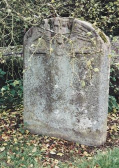 View of headstone.