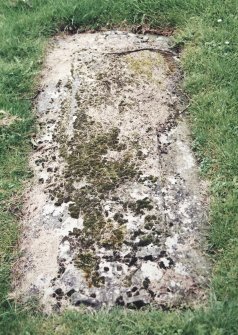 View of grave slab.