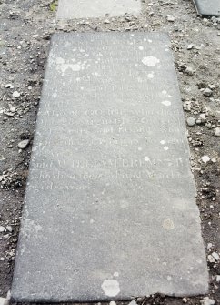 View of grave slab.