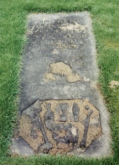 View of grave slab.