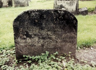 View of headstone.