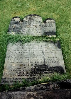 View of headstone.