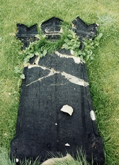 View of headstone.