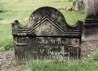 View of headstone.