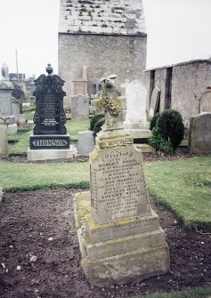 Detail of headstone.