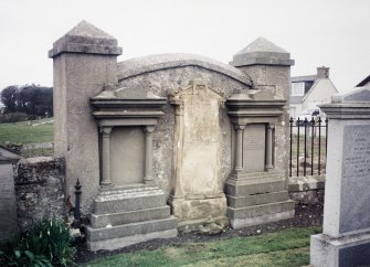 General view of headstones.